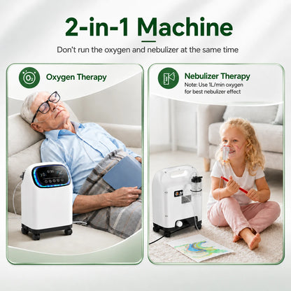Higreen Health DF-013 9L continuous flow home oxygen concentrator with nebulizer function