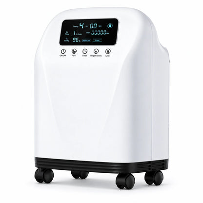 Front-right view of the Higreen Health DF-016 2–9L continuous flow home oxygen concentrator