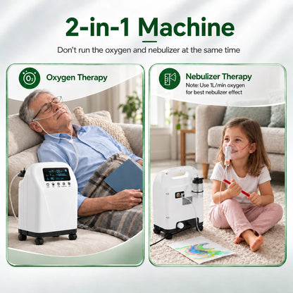 Higreen Health DF-016 9L continuous flow home oxygen concentrator with nebulizer function