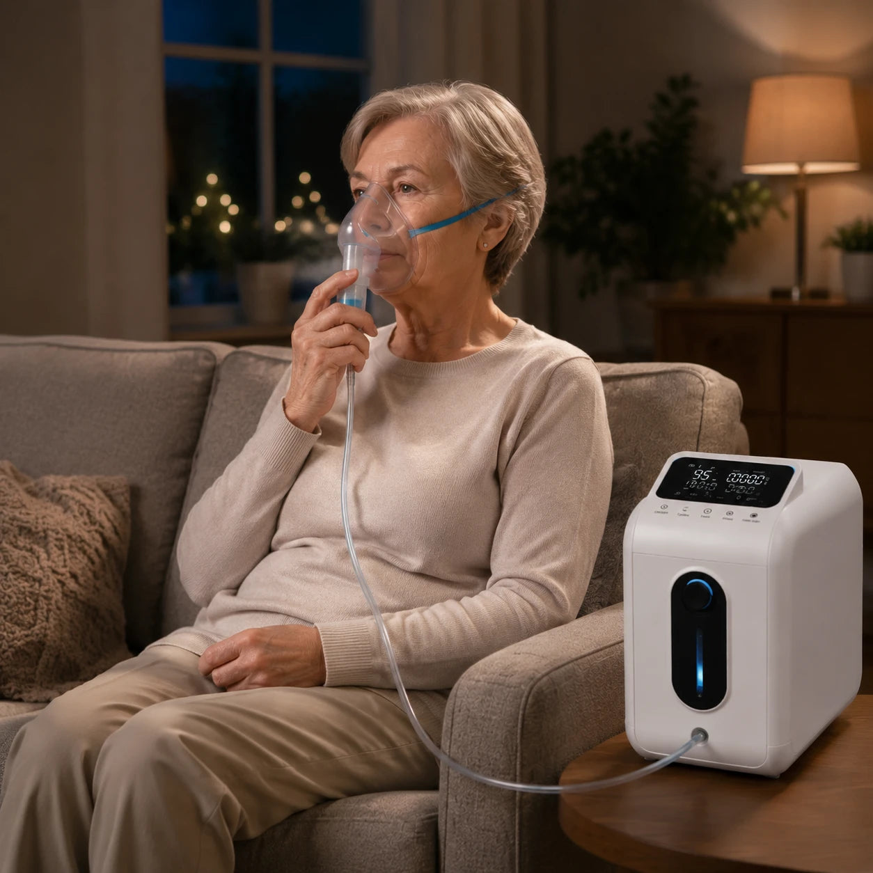 DF-018 9L home oxygen concentrator with integrated nebulizer function for seniors