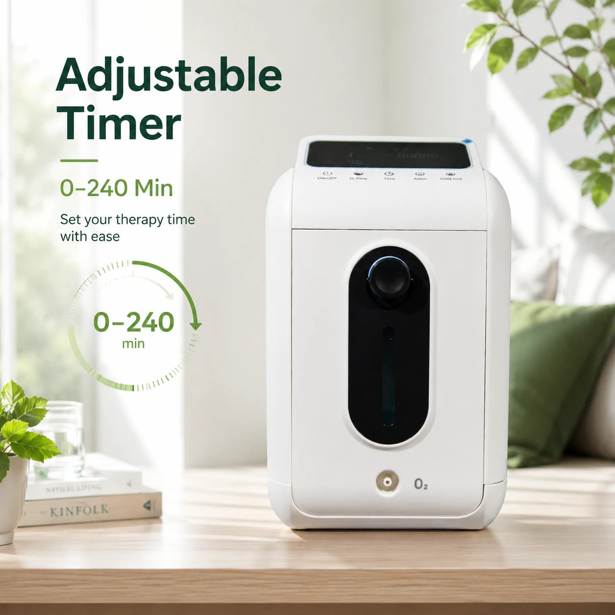 DF-018 home oxygen concentrator with 4-hour timer function and easy operation