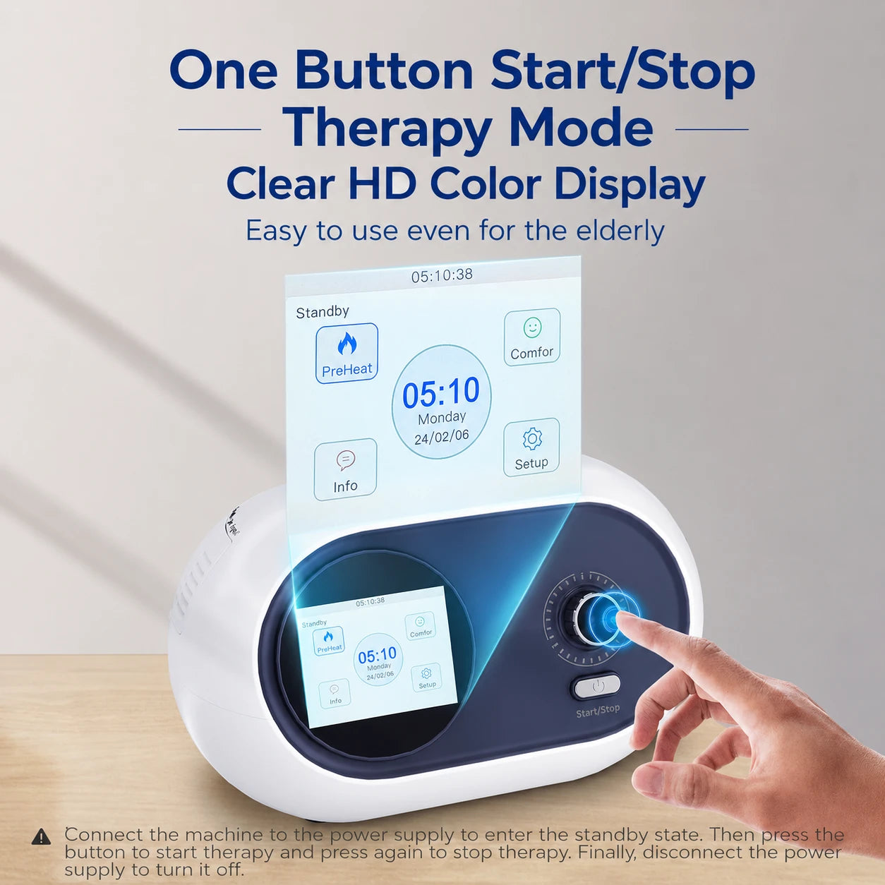 Easy-to-operate DF-925S BiPAP machine with intuitive controls