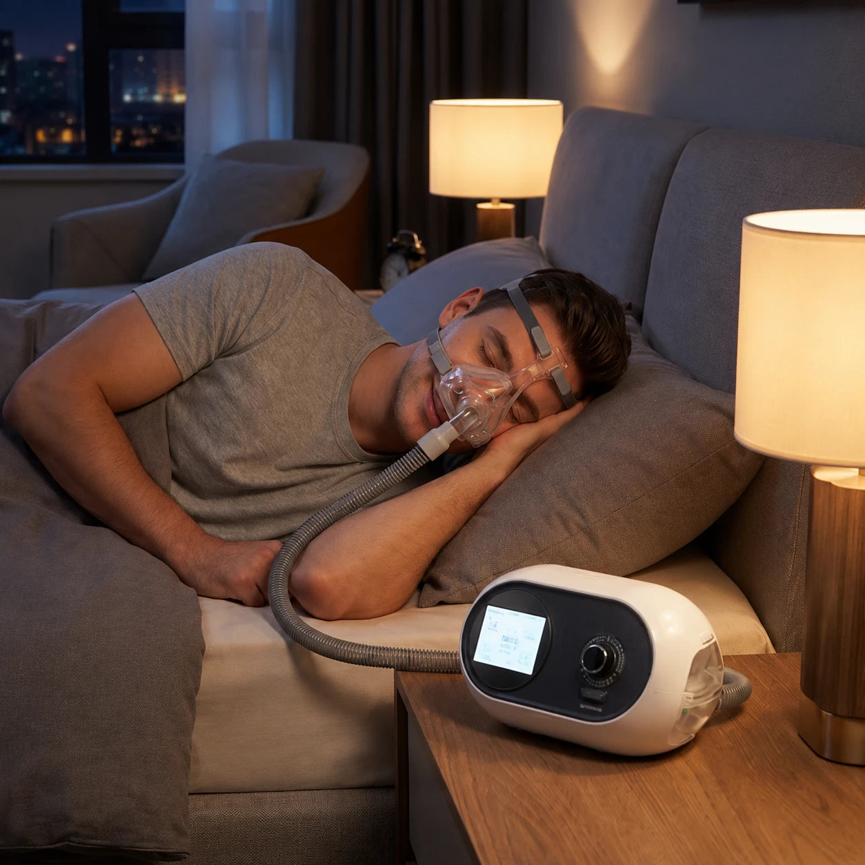 DF-925S BiPAP machine for comfortable nighttime use