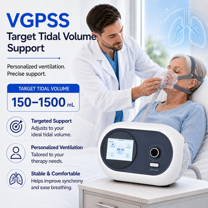 DF-925S BiPAP machine with VGPSS mode and adjustable target tidal volume support
