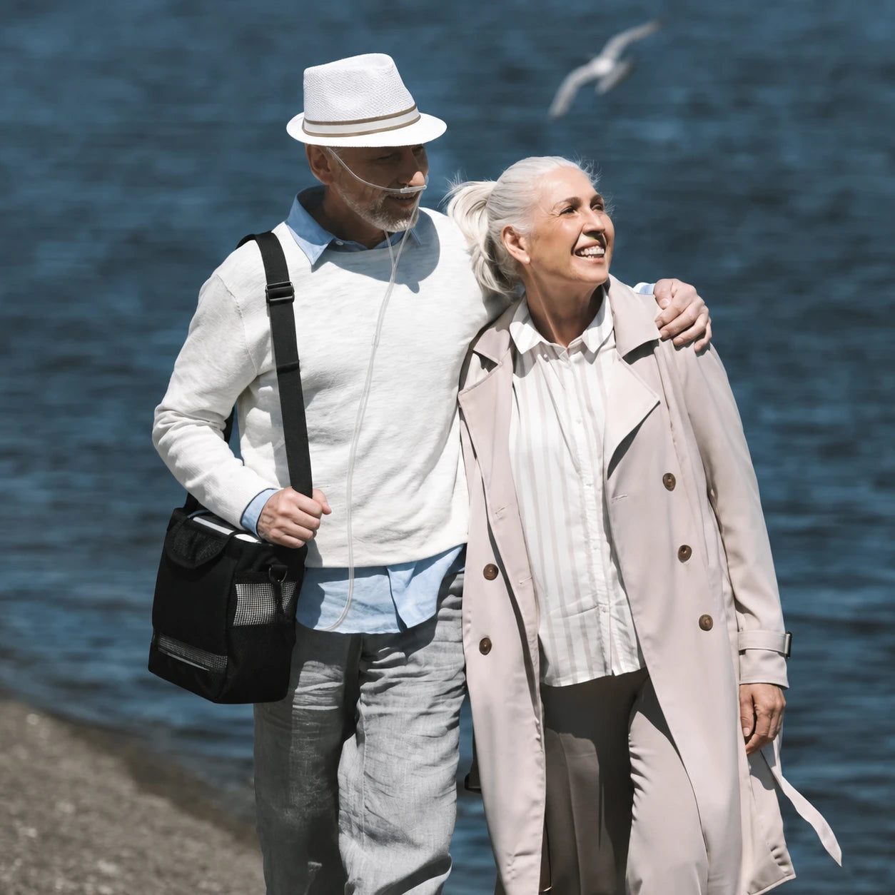 POC-04 portable 1-7L oxygen concentrator with 5-hour battery for travel