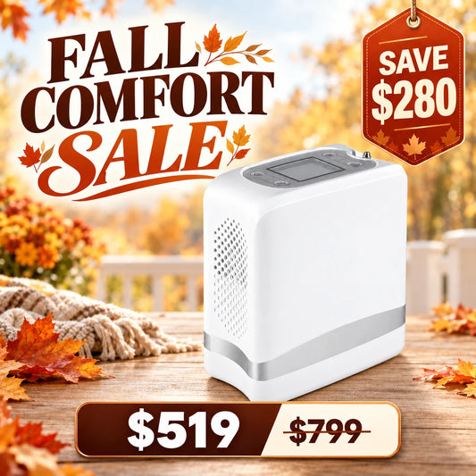 POC-04 | 1-7L Pulse Flow Portable Oxygen Concentrator with 5-Hour Battery