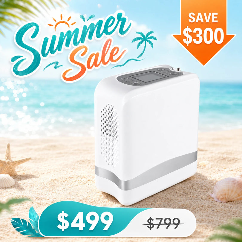 POC-04 7L Portable Oxygen Concentrator with 5-Hour Battery Summer Sale