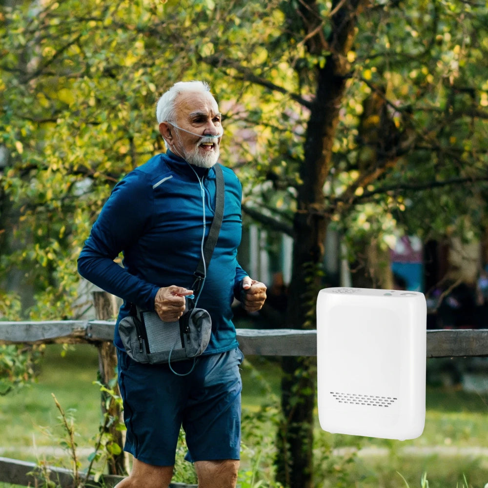 Portable 3L continuous flow oxygen concentrator for outdoor activities and travel