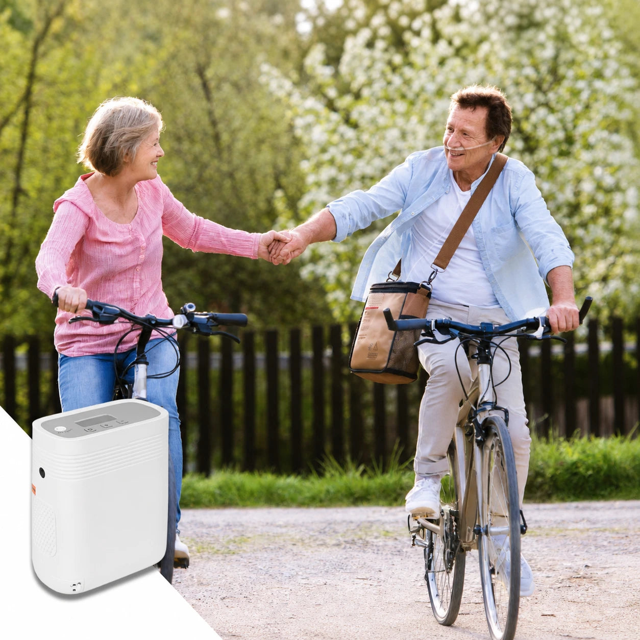 Portable 5L oxygen concentrator for cycling and outdoor use