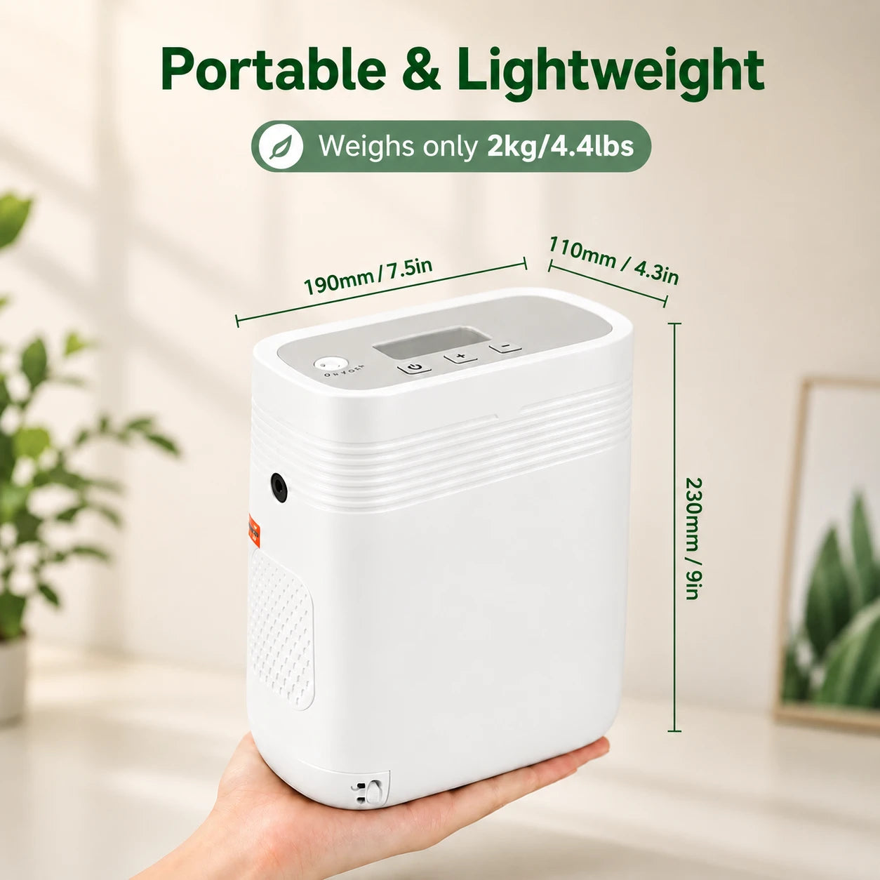 Compact portable 5L oxygen concentrator for travel and daily use