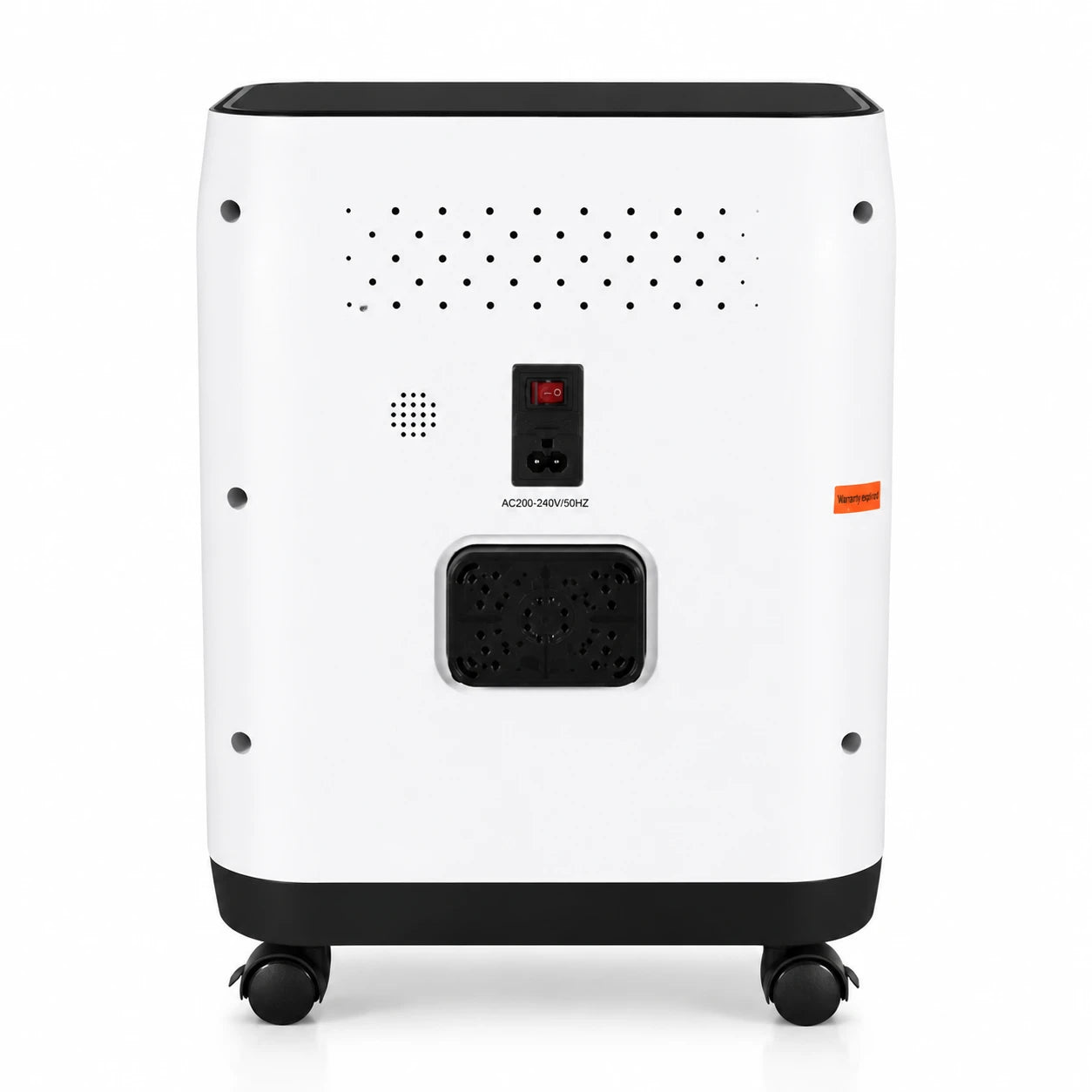 Back view of the YK1002 10L home oxygen concentrator